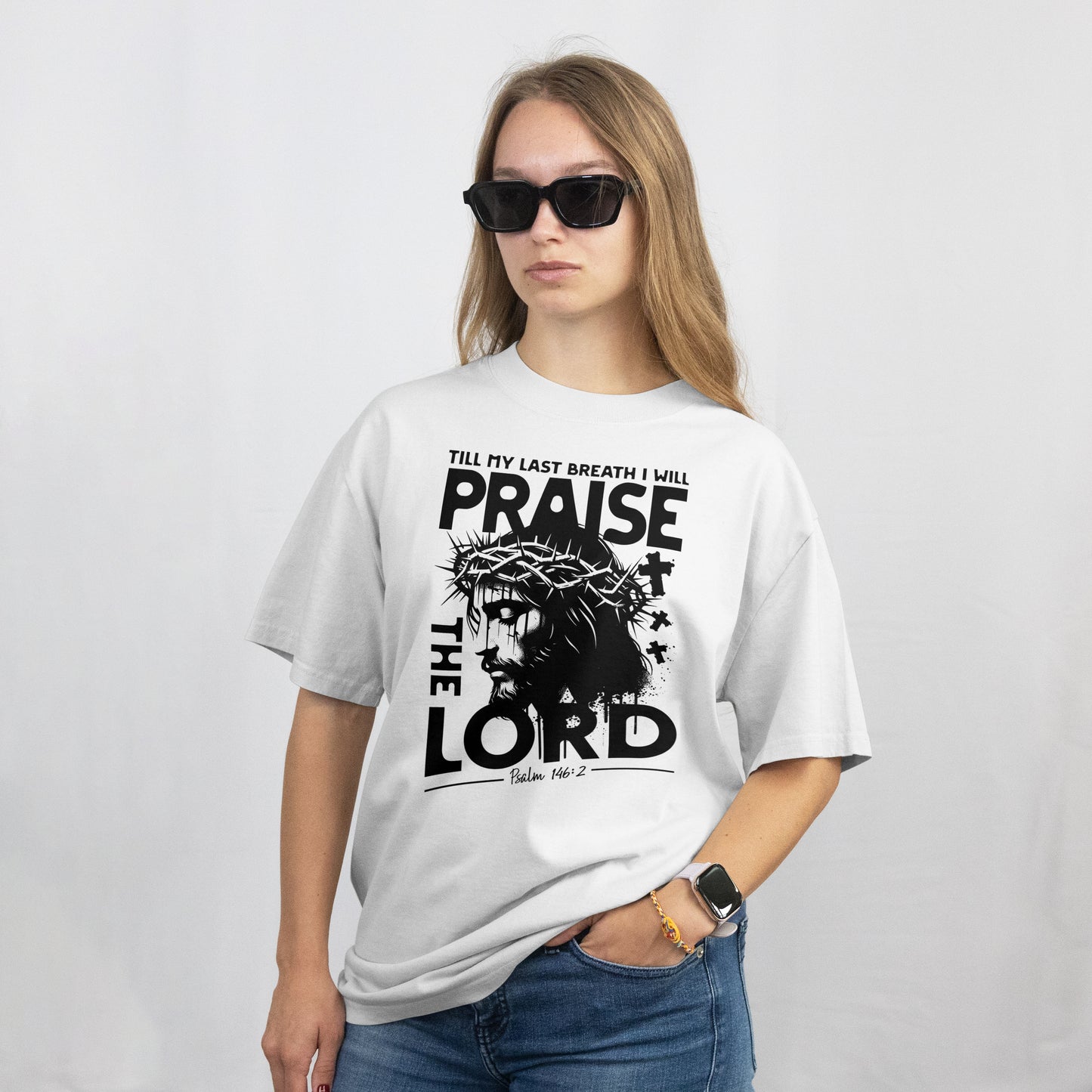PRAISE THE LORD TEE (WHITE)